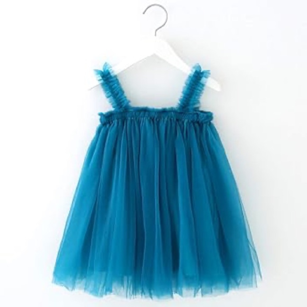 Charming Teal Kids Formal Dress